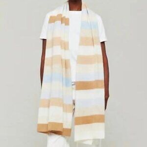 Brodie Cashmere Stripe Up Travel Wrap - Striped Cashmere Long Scarf Wrap